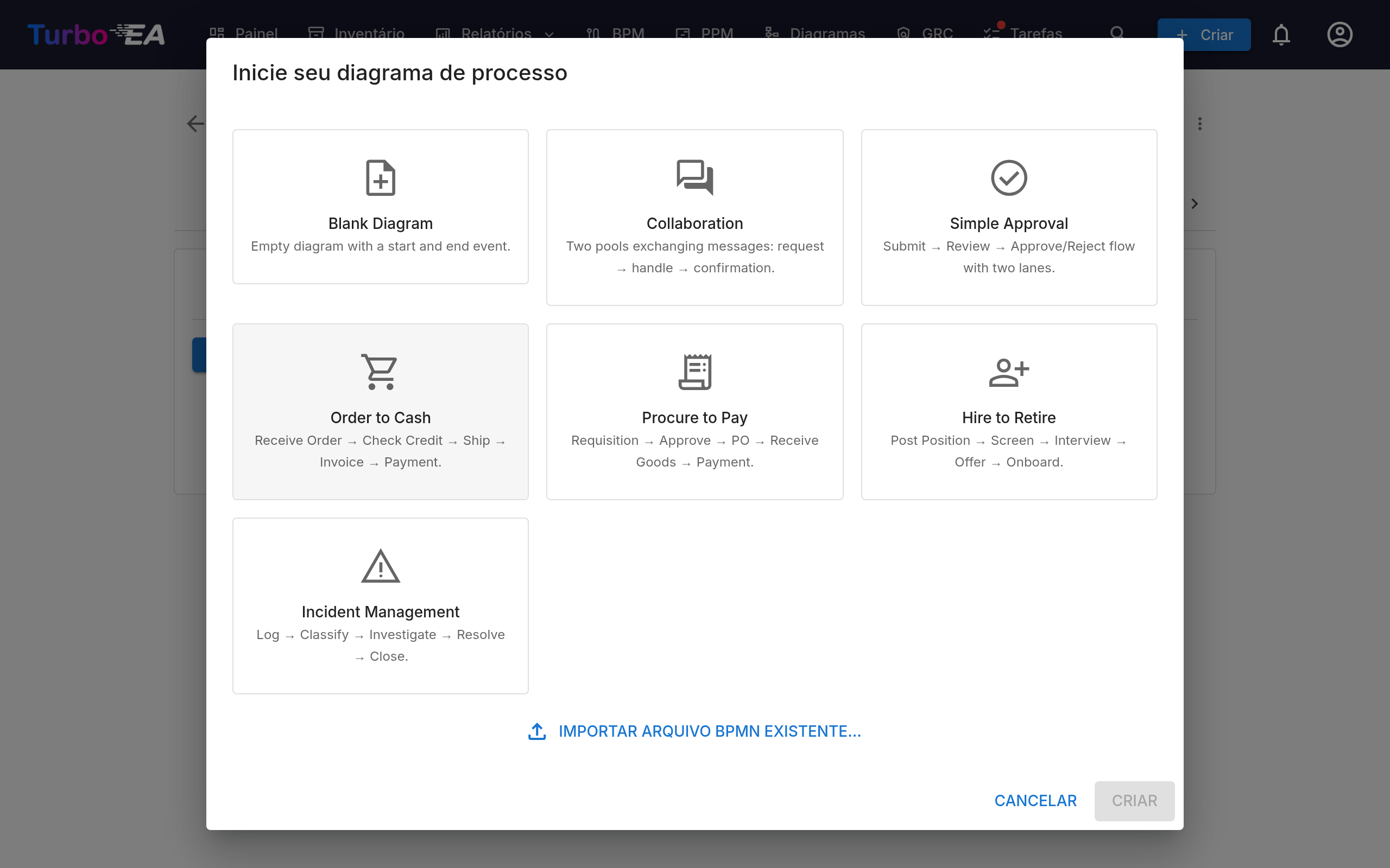 Template de colaboração